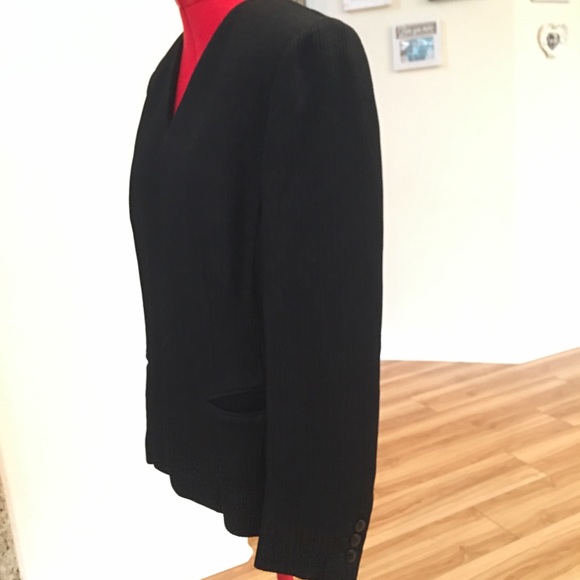 Emanuel ungaro black textured women’s blazer 6 - Picture 2 of 8